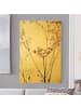 WALLART Leinwandbild Gold - Trockenblume im Lichtspiel in Braun