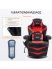 HOMCOM Relaxsessel mit Massagefunktion-79,5L x 82,5B x 111,5H cm-Rot