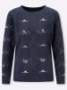Sieh an! Ajour-Pullover in marine