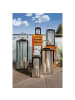 Fink Laterne Malaga silberfarben - (H) 78 cm