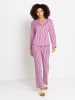 VIVANCE DREAMS Pyjama in lila hellrosa gestreift