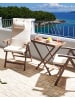 Beliani 2er-Set Gartenstuhl AMANTEA PREMIUM in Braun/Beige