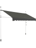 COSTWAY Klemmmarkise 300 cm in Grau