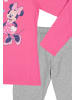 United Labels Disney Minnie Mouse Schlafanzug - Minnie und Daisy Langarm in grau/pink