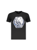 cavalli CLASS Schwarzes Baumwoll-T-Shirt