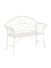 Beliani Gartenbank GUALEA in Weiß - (W) 130 x (H) 97 x (L) 61 cm