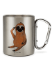 Mr. & Mrs. Panda Kaffeetasse Faultier Vogel ohne Spruch in Silber
