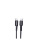 COFI 1453 1 Meter USB-C zu USB-C Ladekabel 2.4A Output Datenkabel in Schwarz