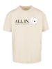 F4NT4STIC Heavy Oversize T-Shirt Poker All In Karten in sand