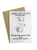 Mr. & Mrs. Panda Grußkarte Bürgermeisterin Leidenschaft mit Spruch in Weiß