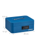 relaxdays Geldkassette in Blau - (B)20 x (H)8,5 x (T)17 cm