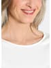 GOLDNER Langarmshirt Basic Shirt mit U-Boot-Ausschnitt in cremeweiß