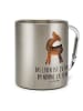 Mr. & Mrs. Panda Edelstahl Trinkbecher Lama Stolz mit Spruch in Silber