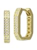 GoldDream Gold, 333er Gelbgold Damen Creolen Karree Ohrring ca. 16mm