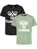 Hummel Hummel T-Shirt S/S Hmltres Kinder in HEDGE GREEN/BLACK