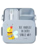 Mr. & Mrs. Panda MEPAL Bentobox Biene Blume Motiv mit Spruch in Blau Pastell