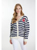 DreiMaster Maritim Damen Strickjacke in Wollweiss Marine