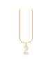 Thomas Sabo Kette Mit Buchstaben-Anhänger Z in gold, weiß