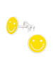 Alexander York Ohrringe, Ohrstecker SMILEY gelb in 925 Sterling Silber, 2-tlg. in yellow