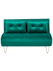 Beliani 2-Sitzer Sofa VESTFOLD in Grün/Gold - (W) 130 x (H) 45 x (L) 78 cm