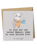 Mr. & Mrs. Panda Einladungskarte Barista Herz mit Spruch in Grau Pastell