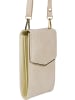 styleBREAKER Handy Umhängetasche in Creme-Beige