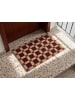 Beliani Fußmatte VILLASIS in Beige/Braun - (W) 60 x (L) 90 cm
