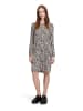 CARTOON Plisseekleid mit Muster in Weiß/Schwarz