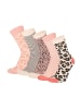 Yuhu Mädchen Socken 5er Pack mit Tiergesichtern Motivsocken in Rosa