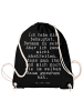 Mr. & Mrs. Panda Gym-Rucksack Ich habe nie behauptet,... mit Spruch in Schwarz