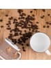 Mr. & Mrs. Panda Camping Emaille Tasse Brautpaar Herzen mit Spruch in Braun Pastell