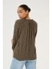 Kaffe Langarm-Bluse KAbabett Regular fit in Major Brown/Chalk Dot