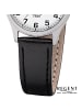 Regent Armbanduhr-Analog schwarz klein (ca. 29mm) Regent Lederarmband