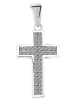 Adeliás Damen Anhänger – Kreuz Kreuzanhänger aus 925 Silber mit Zirkonia in silber