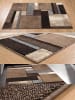 KADIMA DESIGN Kurzflorteppich Patchwork pflegeleicht Wohnzimmer Schlafzimmer Flur in Beige