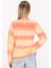 myMo Damen Sweater in Orange Mehrfarbig