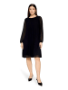 BETTY & CO Chiffonkleid mit Plissee in Schwarz