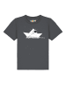 wat? Apparel T-Shirt Astronaut in paper boat in Grau