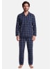 Seidensticker Pyjama Classic Flannel in Navy