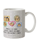 Mr. & Mrs. Panda Kindertasse Igel Familie mit Spruch in Grau Pastell