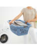 Rotho Flowers 3er-Set Wäschekorb 50l, Kunststoff (PP) BPA-frei in Horizon blau