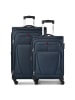 Wenger Beaumont 4-Rollen Kofferset M+L mit Dehnfalte in navy