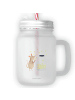 Mr. & Mrs. Panda Trinkglas Mason Jar Maus Sterne ohne Spruch in Transparent