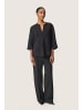 Soaked in Luxury Kurzarm-Bluse SLALbia Gerade Passform in Black