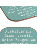 Mr. & Mrs. Panda Untersetzer für Gläser Spruch Ausbilderin Gedul... in Meeresbrise