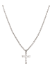 Urban Classics Urban Classics Unisex Diamond Cross Necklace in silver