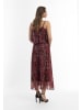 faina Damen Maxikleid Mit Schlangenprint in Rot Schlange