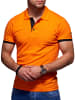 Style Division Poloshirt - für Herren in Piqué-Qualität Polohemd in Orange-Schwarz