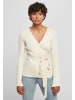 Urban Classics Urban Classics Damen Ladies Rib Knit Wrapped Cardigan in whitesand