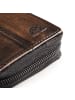 Greenburry Destressed Geldbörse RFID Schutz Leder 10.5 cm in teak brown
